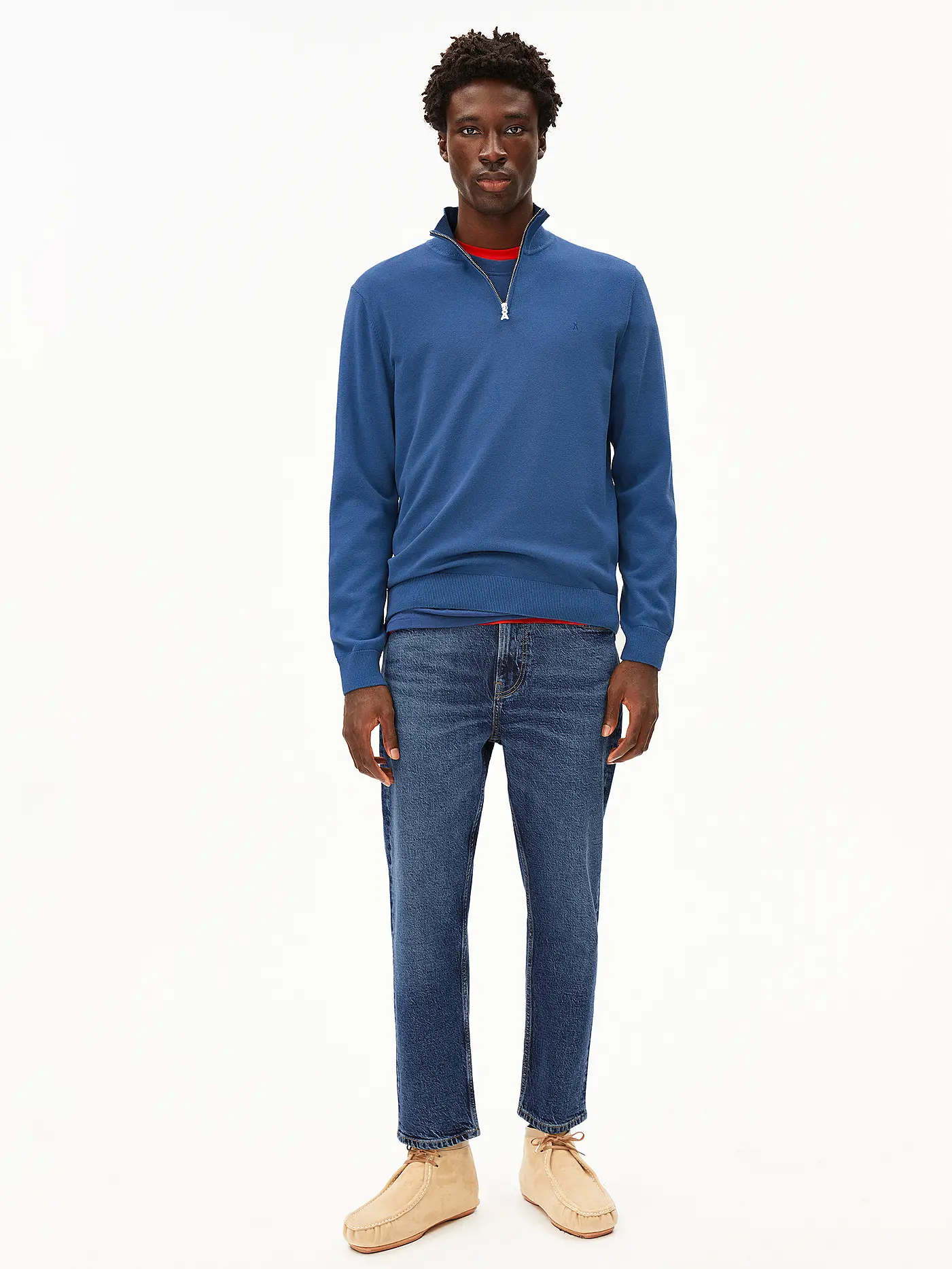 ARMEDANGELS | Troyer Pullover FAABES | blau